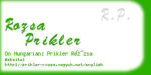 rozsa prikler business card